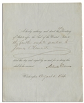 Millard Fillmore Document Signed as President -- Fillmore Grants ''Respite''